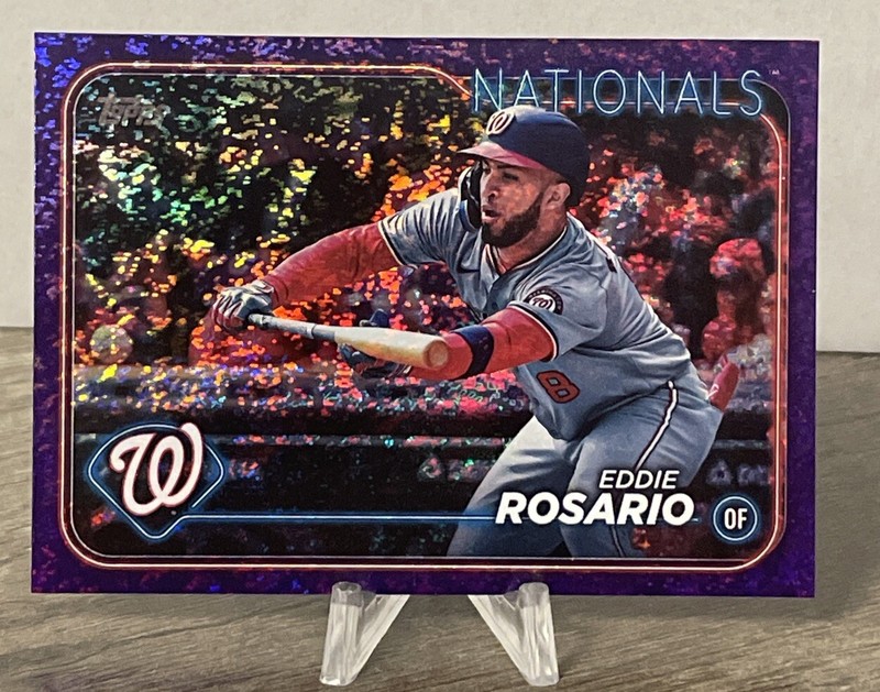 2024 Topps Update #US117 Eddie Rosario PURPLE FOIL /799 Washington Nationals