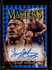 2023-24 Topps Finest Larry Johnson Masters Auto Blue Geometric Refractor #/99