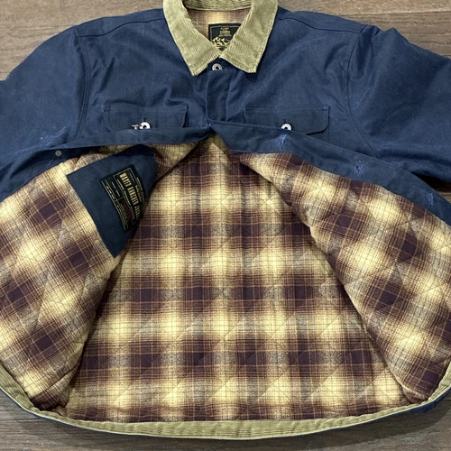 Flint & Tinder Quilted Waxed Rancher In Navy Ripstop Canvas Size XL NWOT image 4