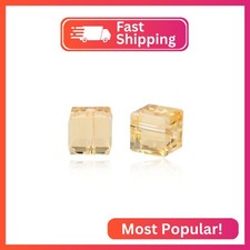 100pcs Adabele Austrian 4mm 0.16 Inch Small Faceted Loose Cube Crystal Beads G