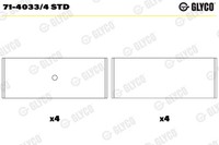 1X Glyco 71-4033/4 STD Pleuellager FüR Chevrolet Subaru Tata