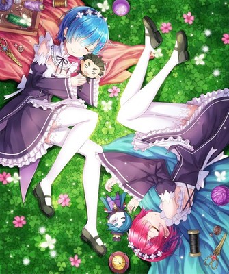Anime ReZero girls kara hajimeru isekai seikatsu rem ram Custom 11x17 Poster