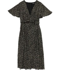 Ralph Lauren Womens Belted Wrap Dress, black, 4