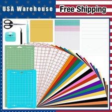 38PCS Cricut Joy Accessories Bundle Starter Kit with Vinyl Sheets Tools