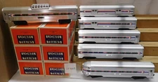 LIONEL 19100 to 04, 06 AMTRAK 15'' ALUMINUM PASSENGER 6 CAR SET O GAUGE TRAIN