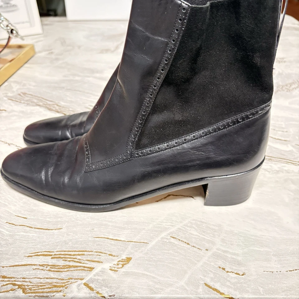 Botines Salvatore Ferragamo Vintage Negros Talla 8.5 Foto 3 de 4