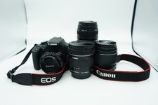 Canon EOS Rebel T5 1200D Digital SLR Camera Bundle w/4 lenses;Low Shutter Count