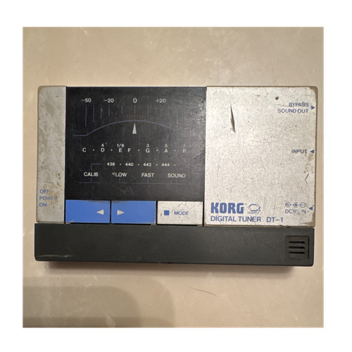 Korg DT-1 Digital Tuner Black Silver LCD Display Bypass Sound Out