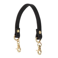11.8 Inch Genuine Leather Purse Strap, 0.4" Wide Short Handbag Strap, Black