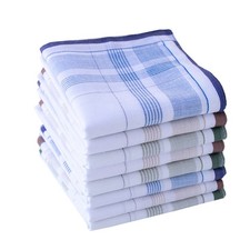 SrffbreMeOly Men's handkerchiefs 100 Cotton White Color 6Pieces,