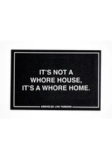 A-holes Live Forever Whore Home Doormat - Black - Bulk