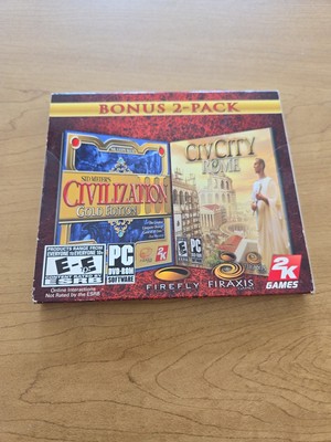 Sid Meier's Civilization III 3 Gold & CivCity Rome (PC CD) New US Retail Sealed