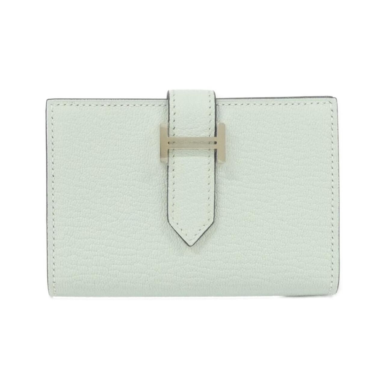 Authentic Hermes Bearn Vert Peppermint Chevre Lea… - image 1