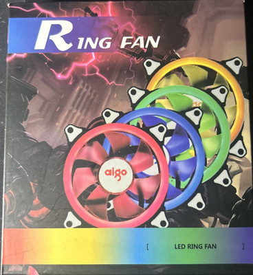 BRAND NEW AIGO BLUE LED RING FAN, MODEL CP-FAN-AiNBL, 120mm