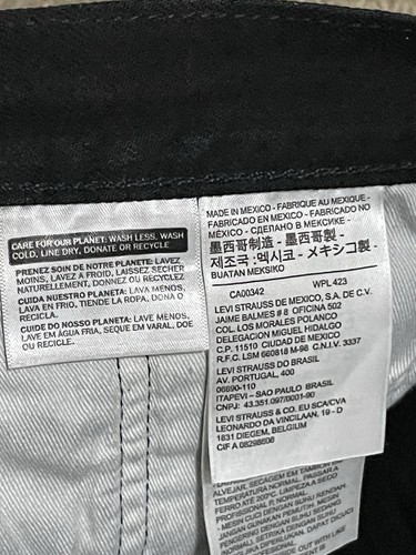Vintage Levis 501 Jeans Mens Size 34x34 Black Denim Distressed Straight Leg 90s - Bild 6 von 18