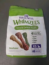 WHIMZEES Wellness Brushzees Dog Dental Treats, Natural Chews, Extra Small Siz...