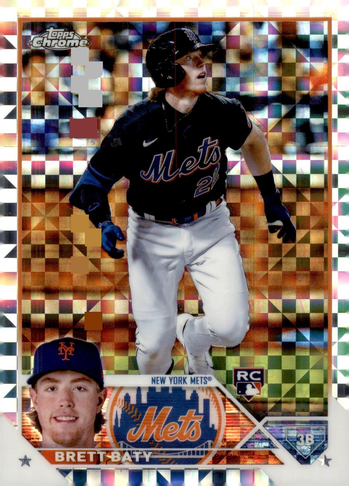 2023 Topps Chrome #204 Brett Baty X-Fractors