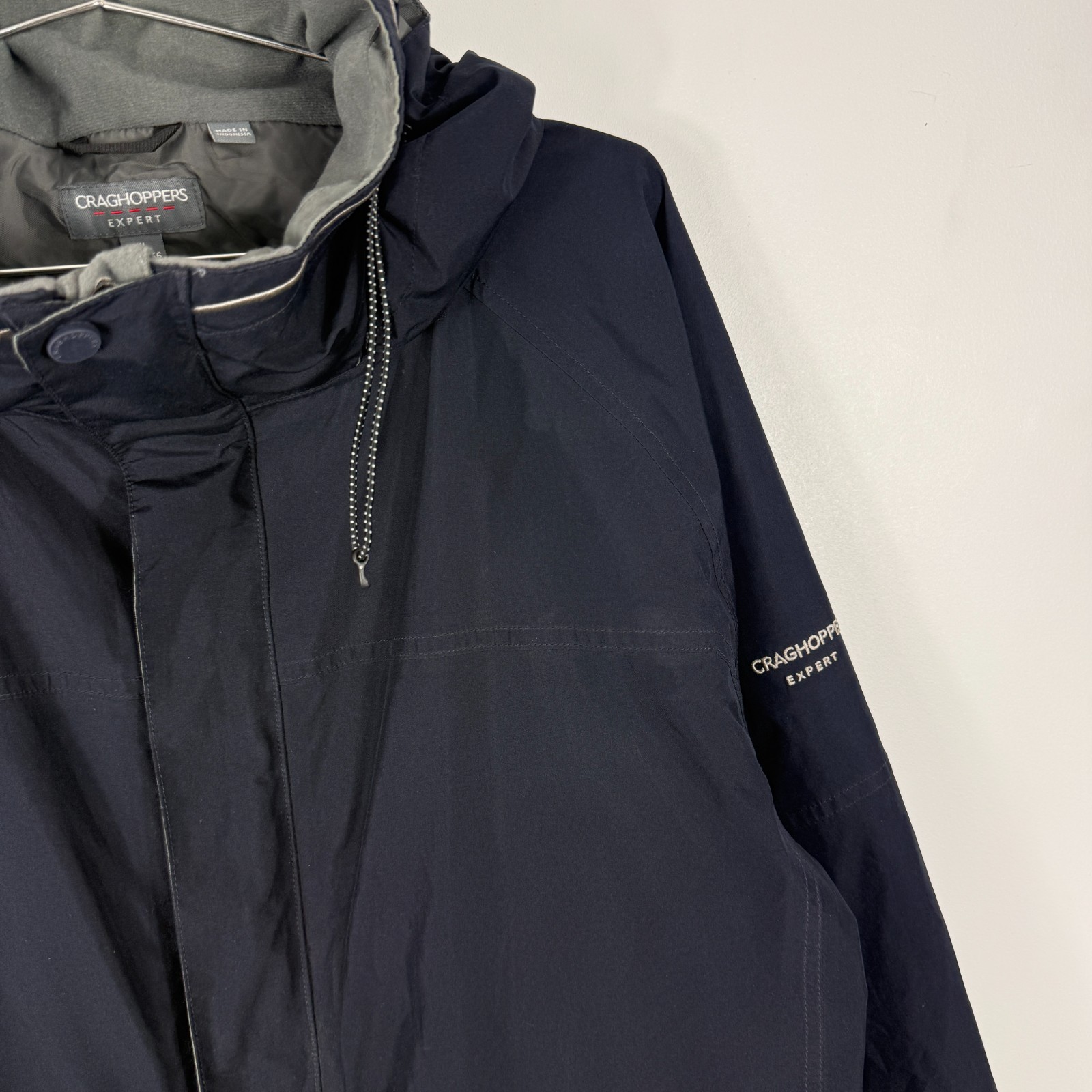 Vintage Craghoppers Expert Gore-Tex Navy Hooded Full Zip XL Windbreaker Jacket image 7