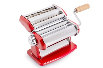 Imperia Pasta Maker Machine, Red- 100% Made in Italy, Heavy Duty Steel Construct