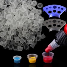 Tatoo Ink Caps Kit - SOTICA 500pcs Tattoo Large, Medium, Small, Multicolor
