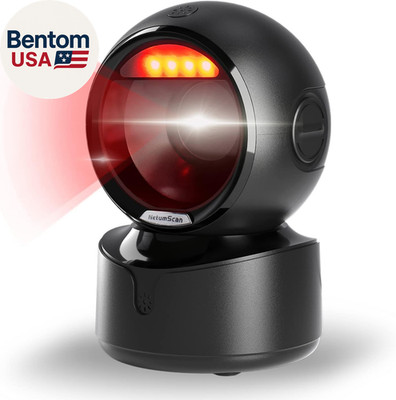 Automatic Omnidirectional Desktop Barcode Scanner, Hands-Free USB Wired QR Barco