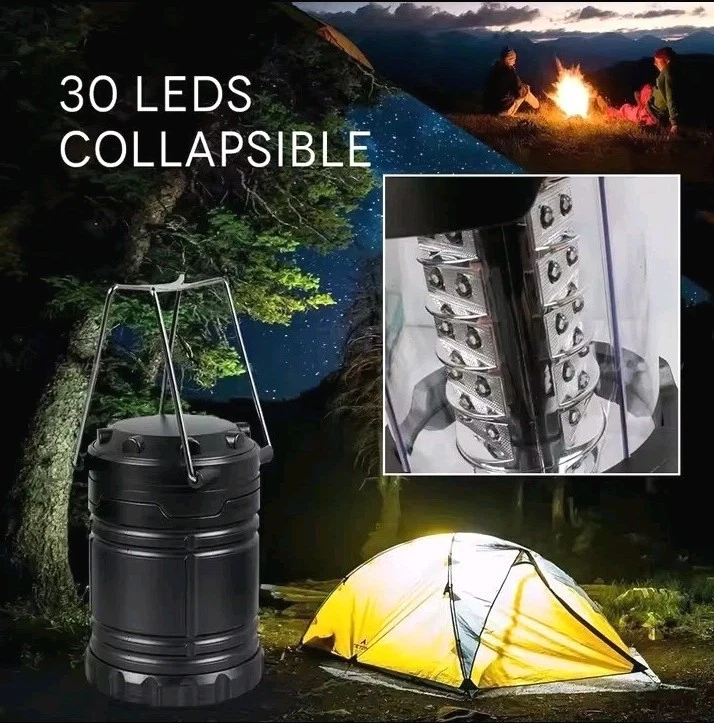 30 LED Portable Camping Lantern Waterproof Tent Light Battery Powered Outdoor... - Imagen 2 de 4