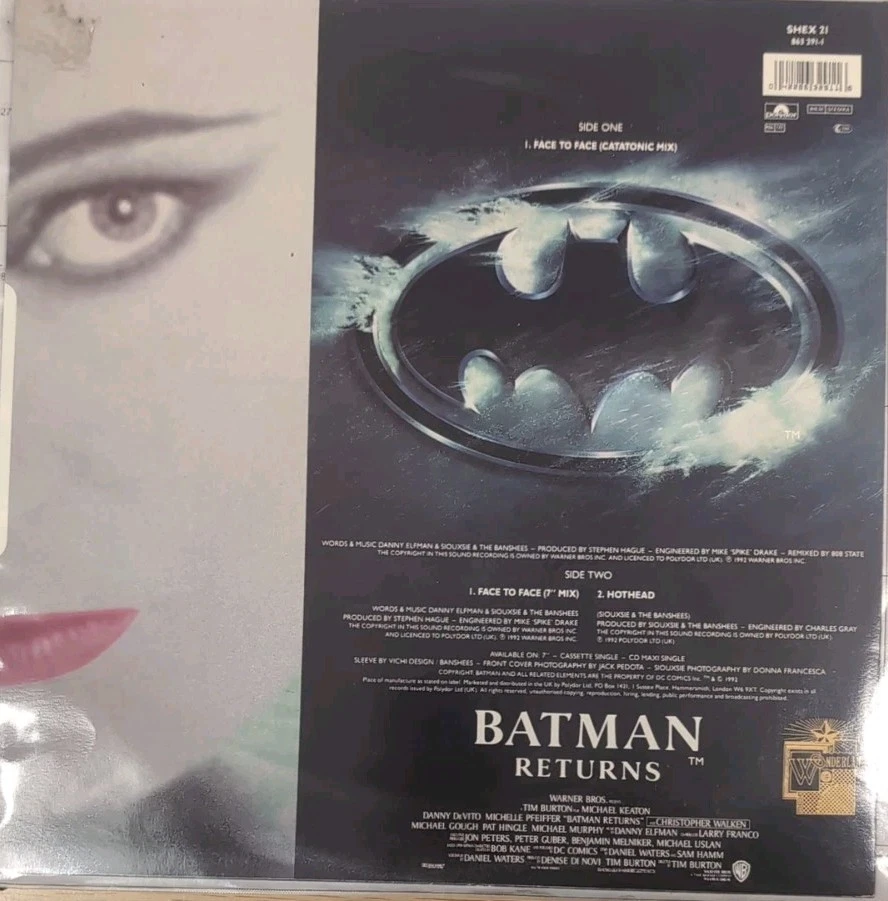 Batman Returns Unplayed Vinyl Picture Disc - Face To Face - Excellent! Rare! - Image 4 of 4