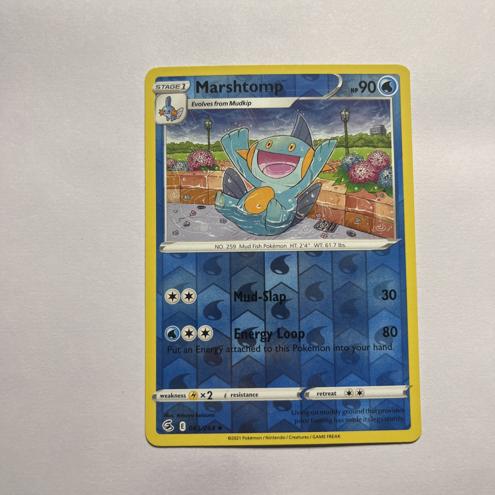 MARSHTOMP 063/264 FUSION STRIKE POKEMON REVERSE HOLO