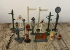 Vintage dinky & others road signs , model railway scenery 8 accessories Joblot