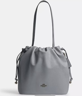Coach Outlet Faye Drawstring Tote Bag CV947 QBN19 Gray Blue