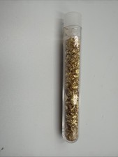 1 Vial Of Gold Flakes - 3" Long Vial