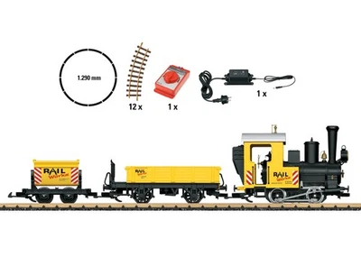 LGB 70503 Coffret de départ, avec locomotive vapeur et 2 wagons jaunes - Photo 1/4