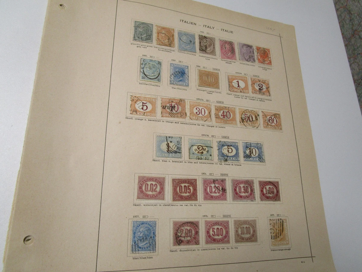 Nachlass-Position ITALIEN ab 1863 inkl. Extras auf Seiten