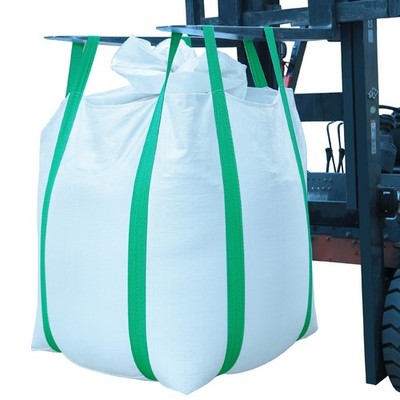 1 Pack 2 Ton FIBC Bulk Bag,35''L x 35''W x 43''H,4400lbs SWL,Woven Polypropylene He