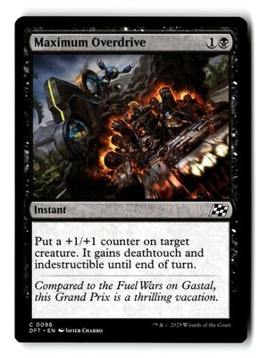 Maximum Overdrive 96 Common Aetherdrift Magic: The Gathering Near Mint