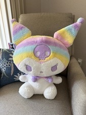 NEW WITH TAGS Kuromi Sanrio 20 Inch Jumbo Plush Pastel Rainbow Series 1 RARE