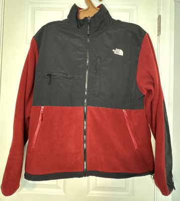 THE NORTH FACE DENALI FLEECE JACKET MEN'S SIZE LARGE RED/BLACK