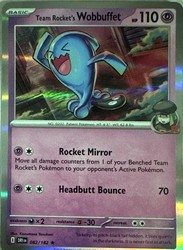 Team Rocket's Wobbuffet 082/182 Destined Rivals Holo Rare