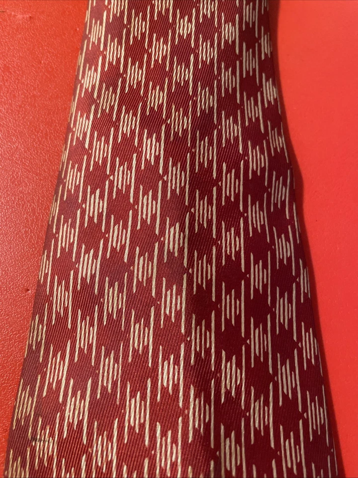 Vintage 40s 50s Haband Wide Rayon Swing Tie Atomic Geometric Print Rockabilly - Image 3 of 4