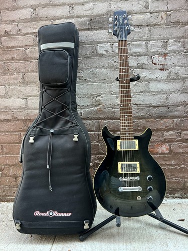 Hamer Slammer Series Electric Guitar – Black Flame Top – w/ Gig Bag