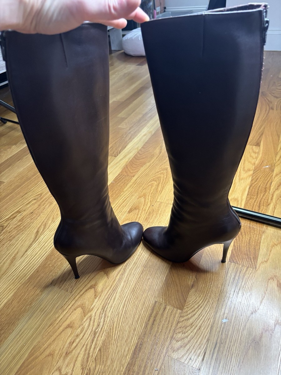 Christian Louboutin Fifi Botta Leather Knee High Boots View 6
