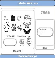 Labeled With Love Cutting Dies and Stamps Scrapbook DIY Greeting Card Handmade