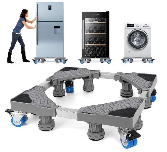 NIUXX Waschmaschinen-Untergestell, mit 8 Fuß + 4 Rädern für Waschmaschine,