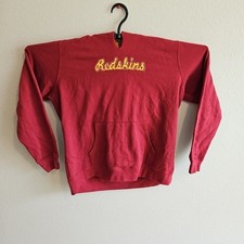 Washington Redskins Hoodie Women's Large NFL For Her Maroon Yellow Football