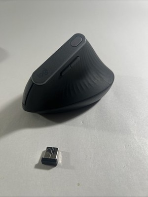 Logitech Lift Vertical Ergonomic Optical Mouse With USB Receiver Gray Black