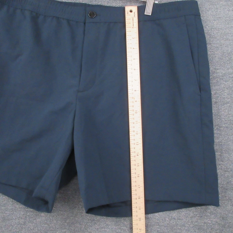 Theory Shorts Mens 40 Casual Chino Style Golf Beach Blue Aero Poly w/ Tags Foto 4 de 4