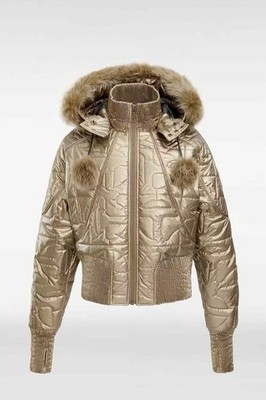 Telfar X Moose knuckles unisex Gold Bomber Coat NWT Size XL/XXL