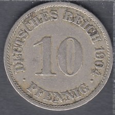 1904 A - 10 Pfennig - Allemagne