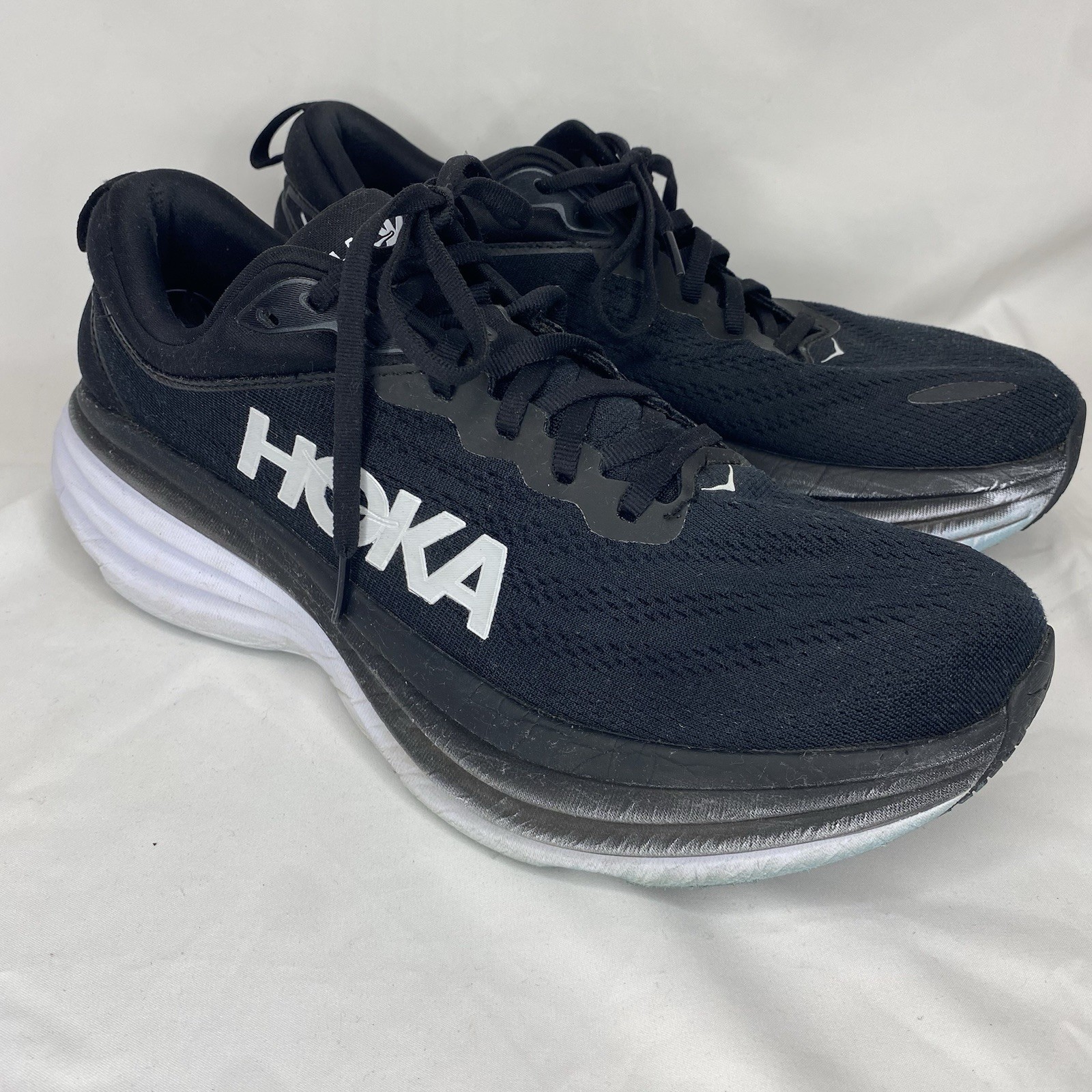 SAOLA ?Hoka One One Bondi 8 Sneakers nere stringate da uomo taglia 10 5B