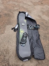 Never Summer Snowboard, Burton Bindings & Carry Case + Buton Coat & Salopettes